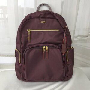 Tumi Alpha Bravo Backpack Brown Gray Canvas Leather 222681AT2
